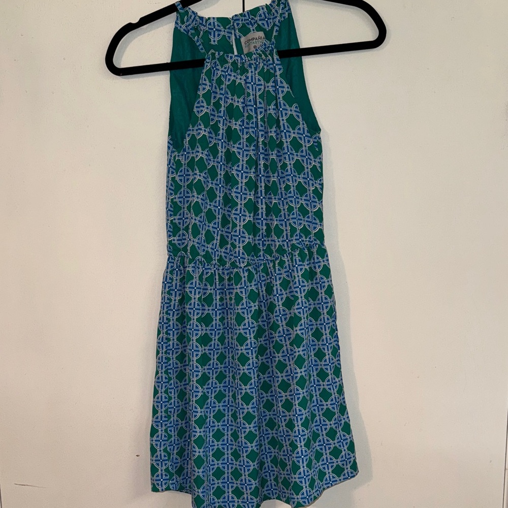 Compania Fantastica Teal‎ and Blue Patterned Dress box44